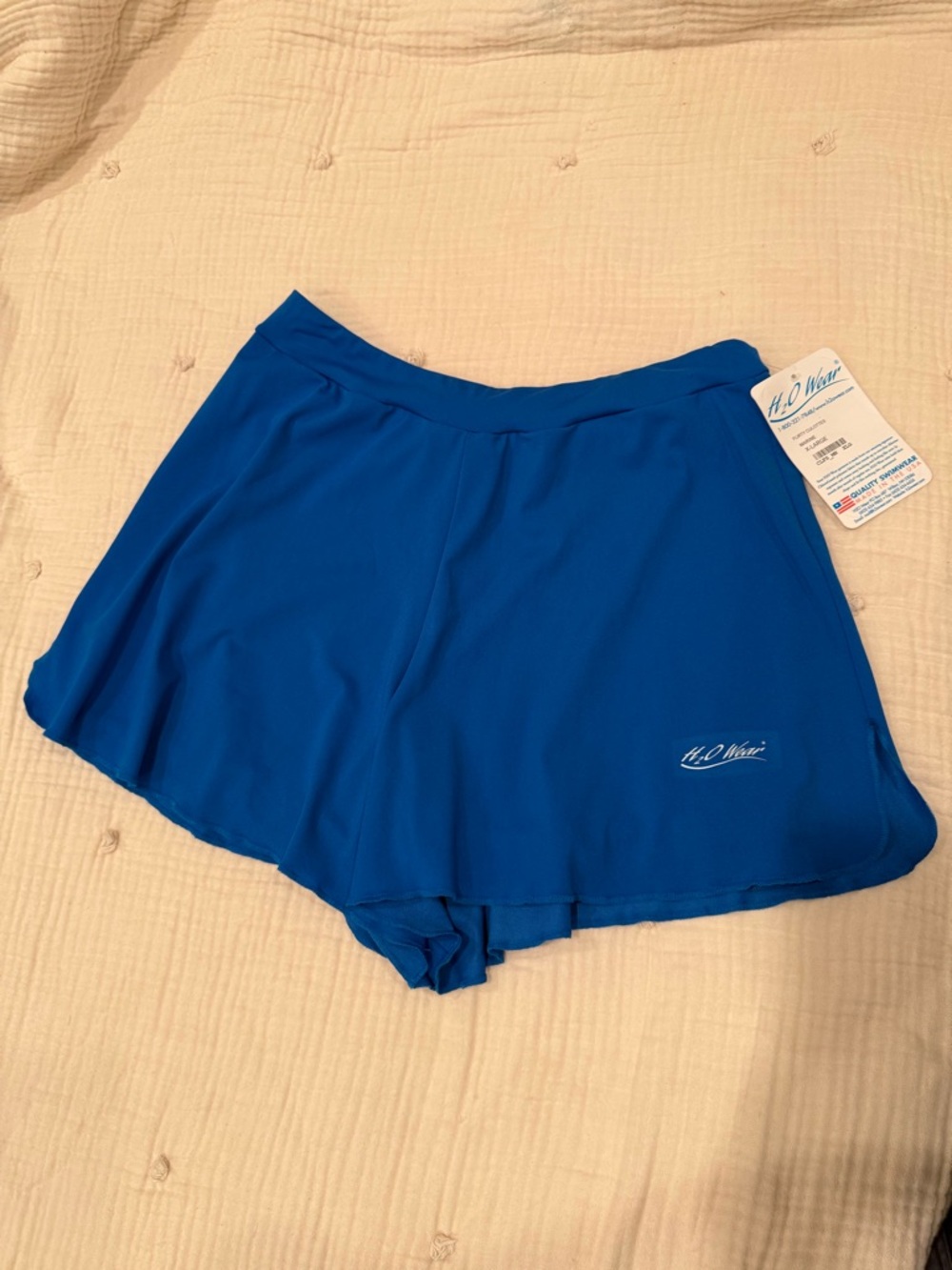 NWT H2O Women's Blue Flirty Culottes Swim Skort